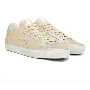NWT & box  Sam Edelman Aubrie Gold Leather Sneaker size 10 M